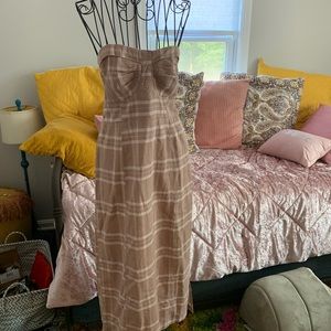 Free People strapless strapless cotton linen dress